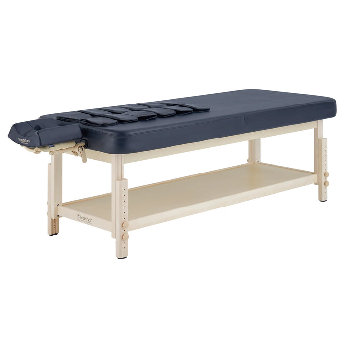 Master Massage 30” AirMaster Full Body Stretching Airwave Stationary Massage Table with Airbags. 3D Lumbar Traction - Neck, Back, Waist, Hip Relaxation & Pain Relief for Professional & Home Use Chiropractic Table (Natual color frame) - The Salon Direct
